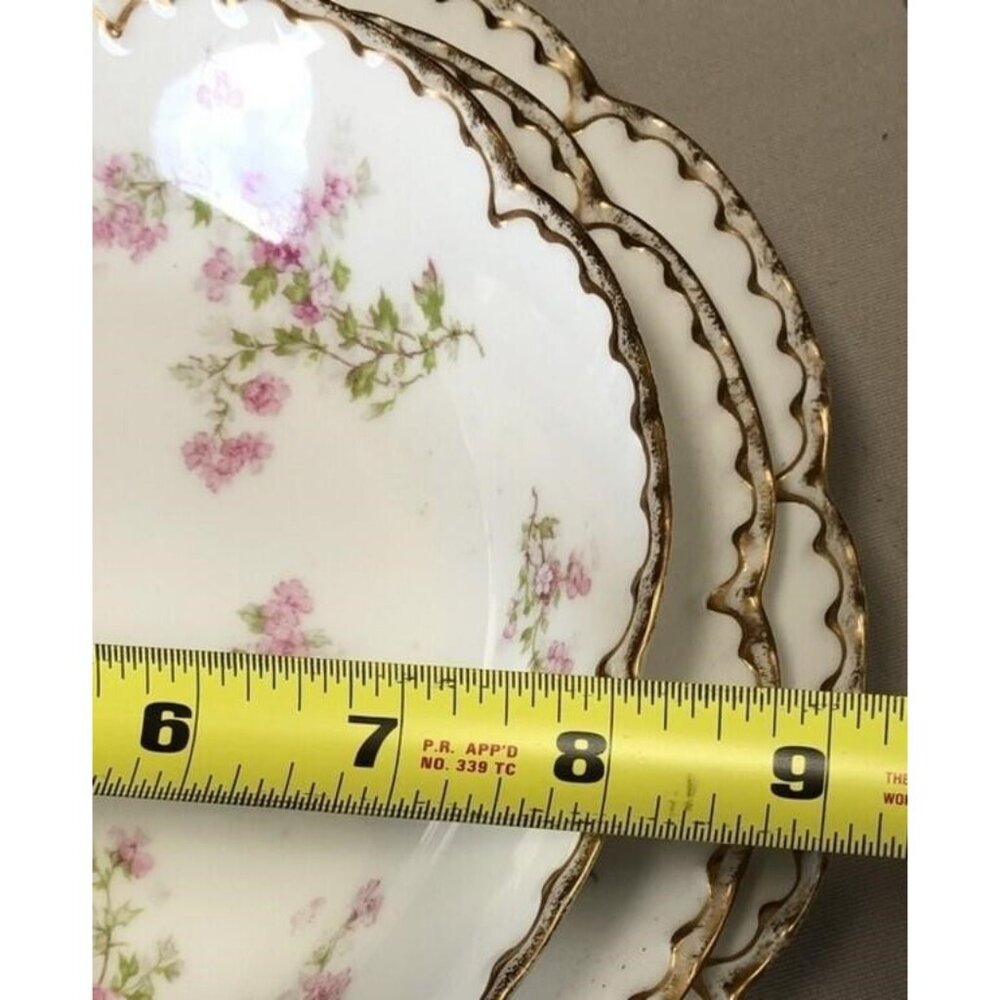 18 Pc Antique Haviland Limoges France Porcelain Schleiger 340 Double Gold Set - Picture 6 of 11